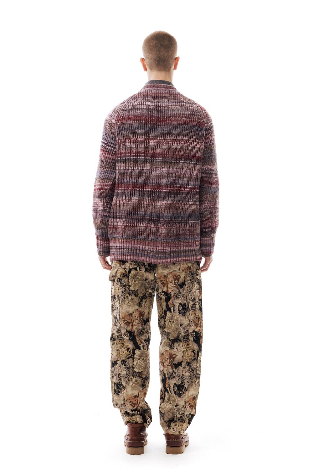 Lc23 Multicolor Cardigan Purple/Grey Spedizione gratuita