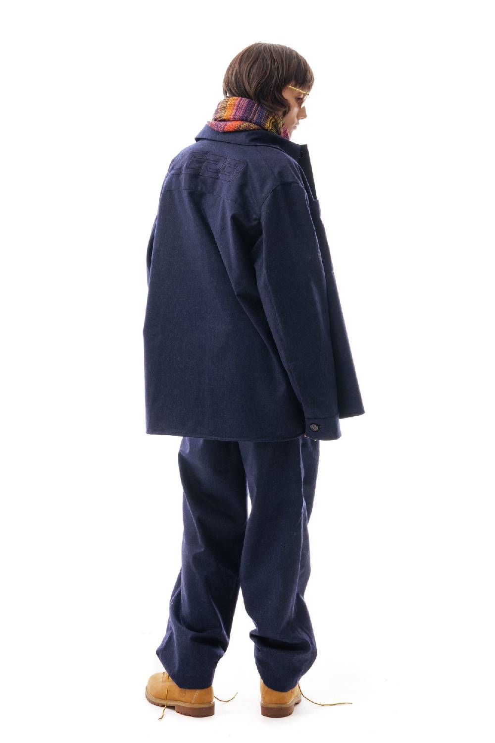 Lc23 WR Wool Overshirt Navy Fornitura limitata