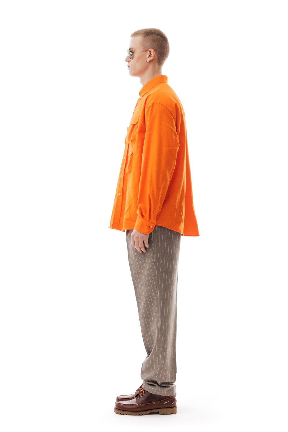 Lc23 Flannel Multipocket Shirt Orange Black Friday