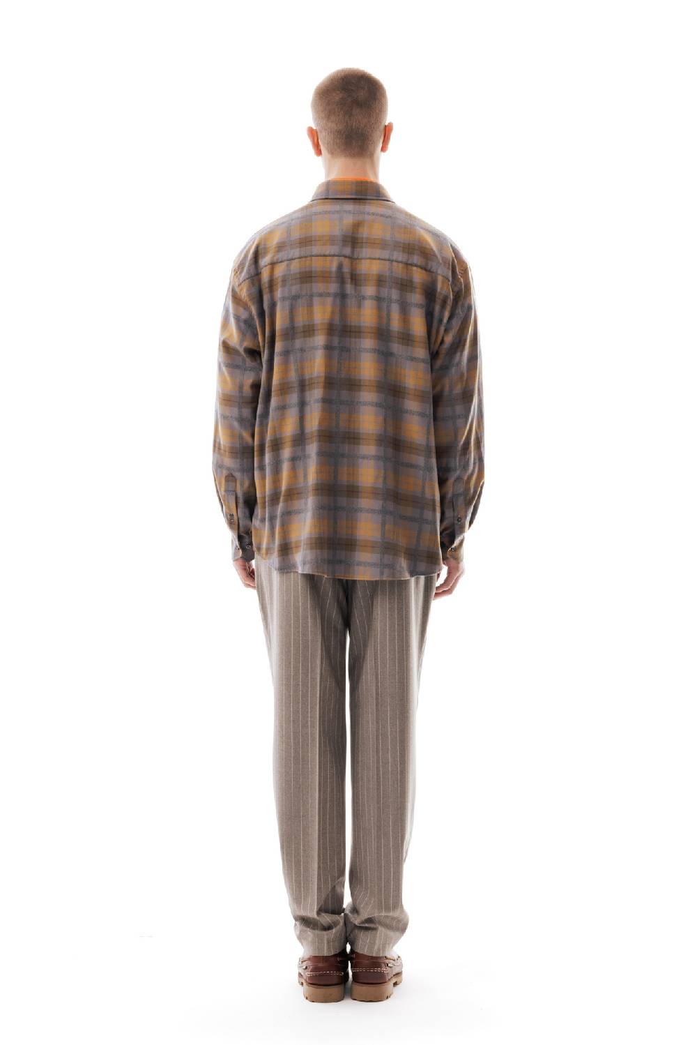 Lc23 Flannel Check Shirt Grey/Camel Offerta per la Festa della Mamma