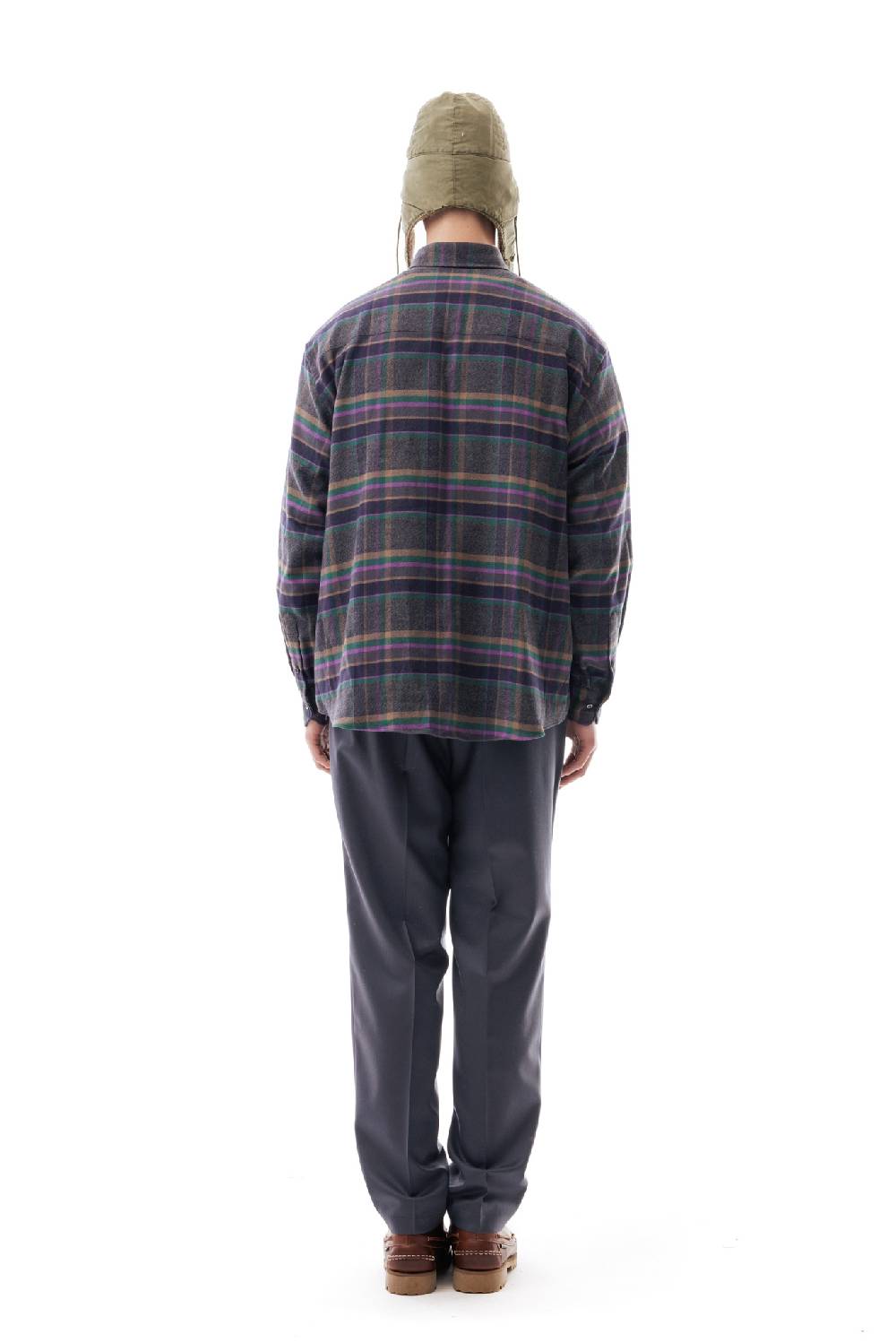 Lc23 Flannel Check Shirt Grey/Purple Offerta Anniversario