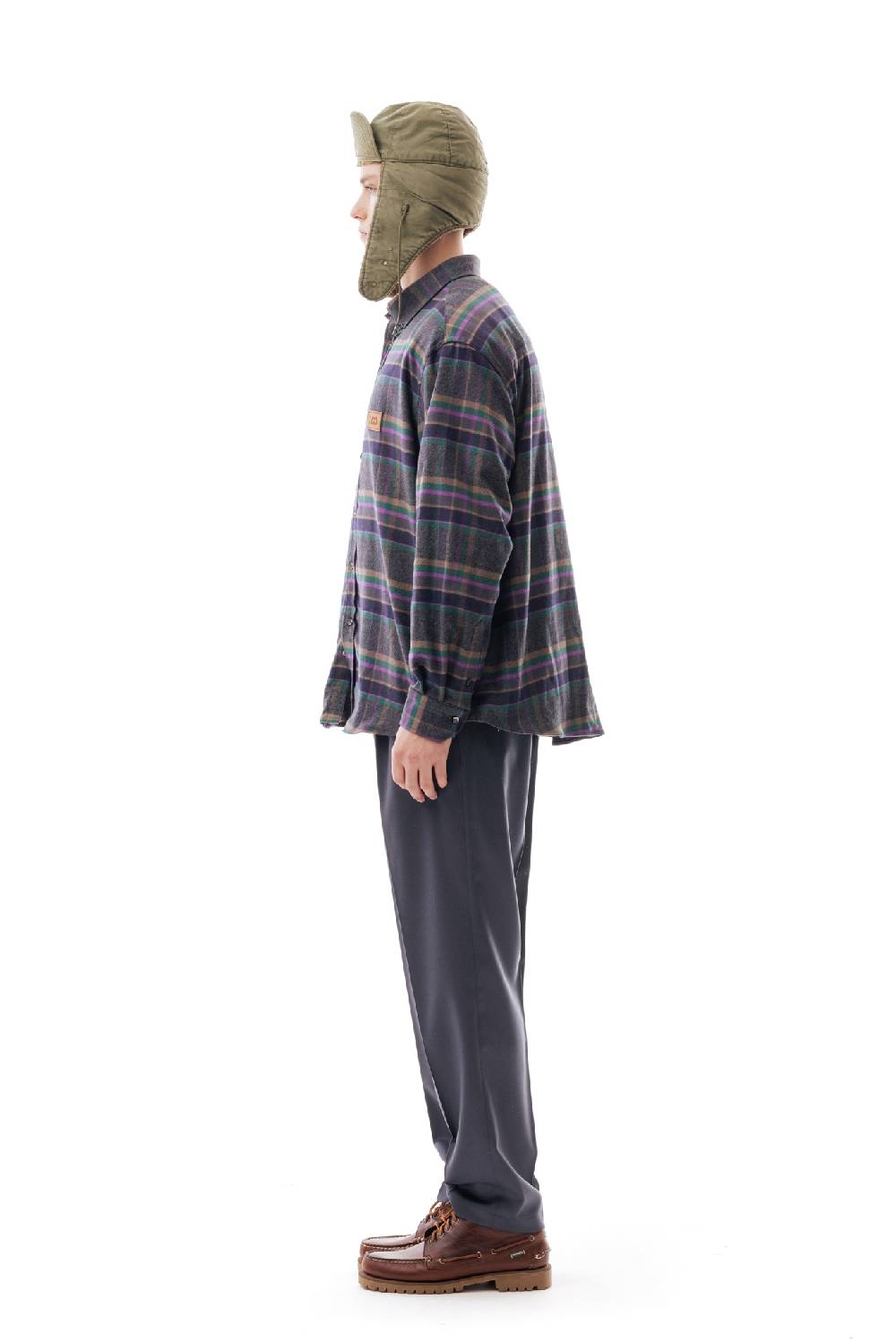 Lc23 Flannel Check Shirt Grey/Purple Offerta Anniversario