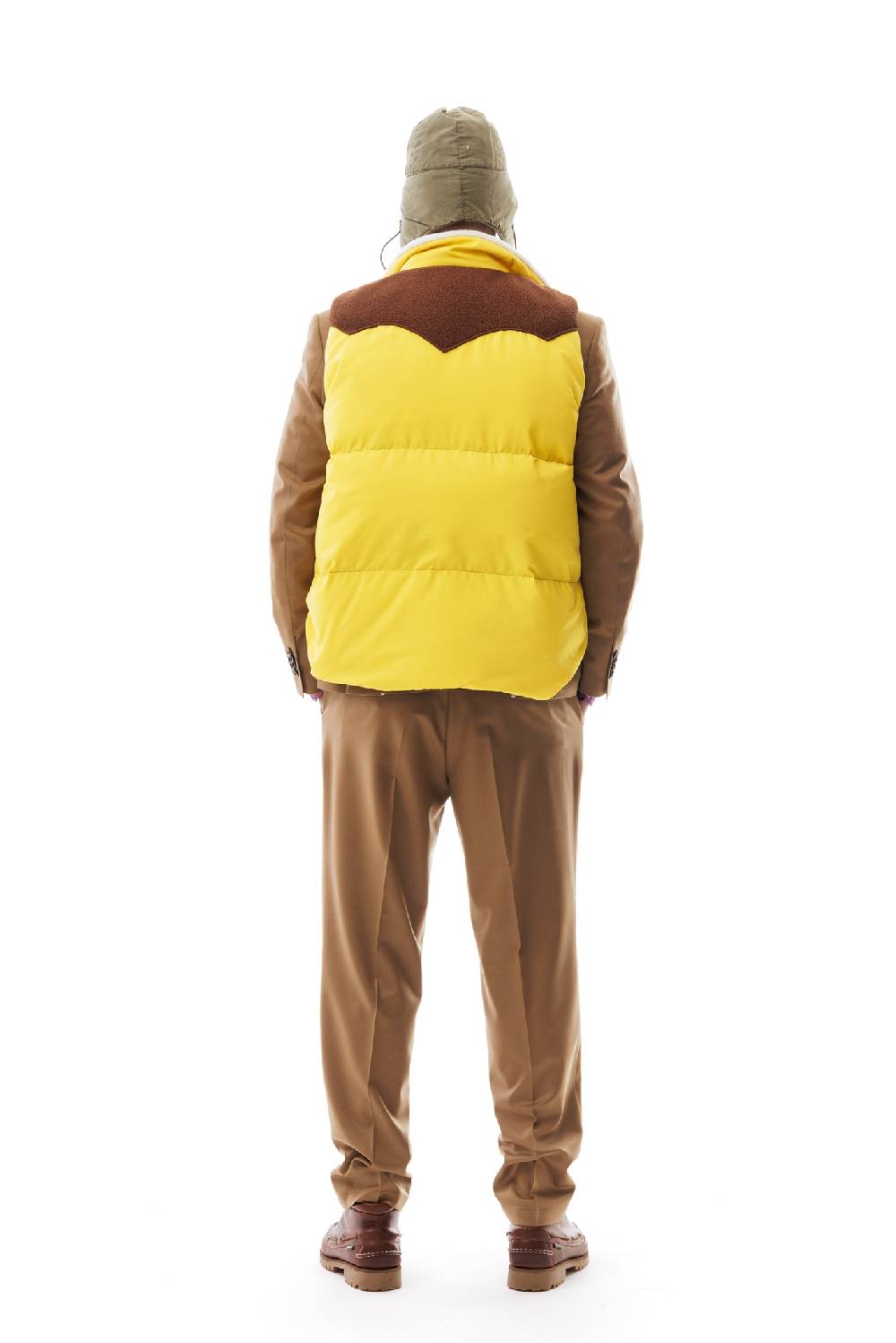 Lc23 Paneled Down Vest Yellow Vendita calda