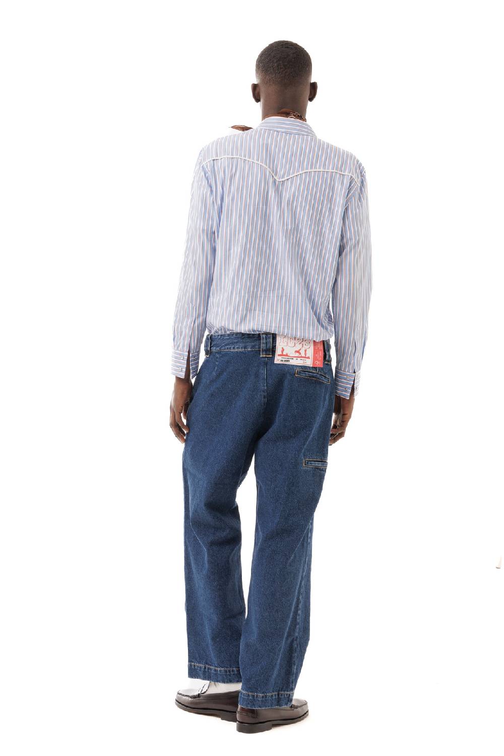 Lc23 Stripes Western Shirt Blue-Brown Comprane uno, ottenene uno gratis