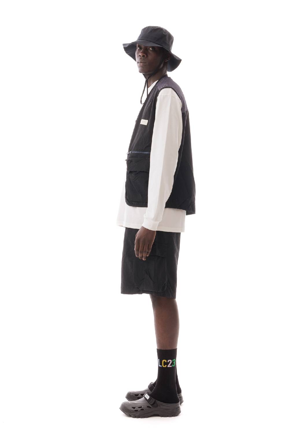 Lc23 Nylon Multipocket Vest Black Super Saving Price