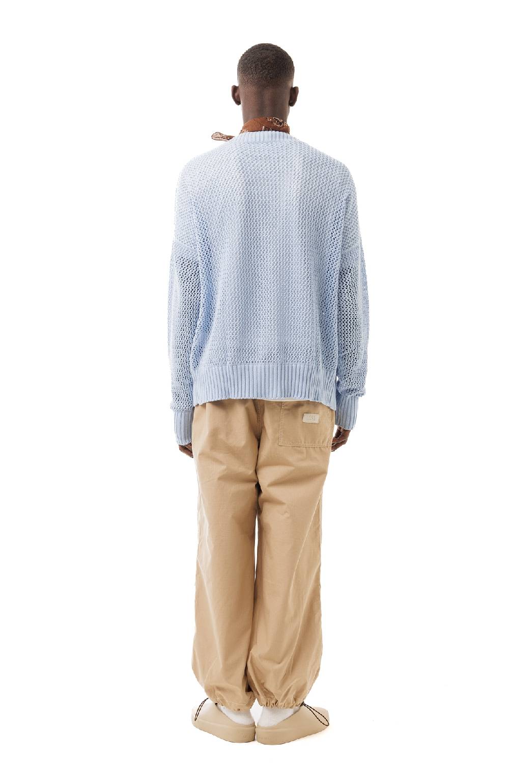 Lc23 Perforated Cardigan Pale Blue Enormi sconti