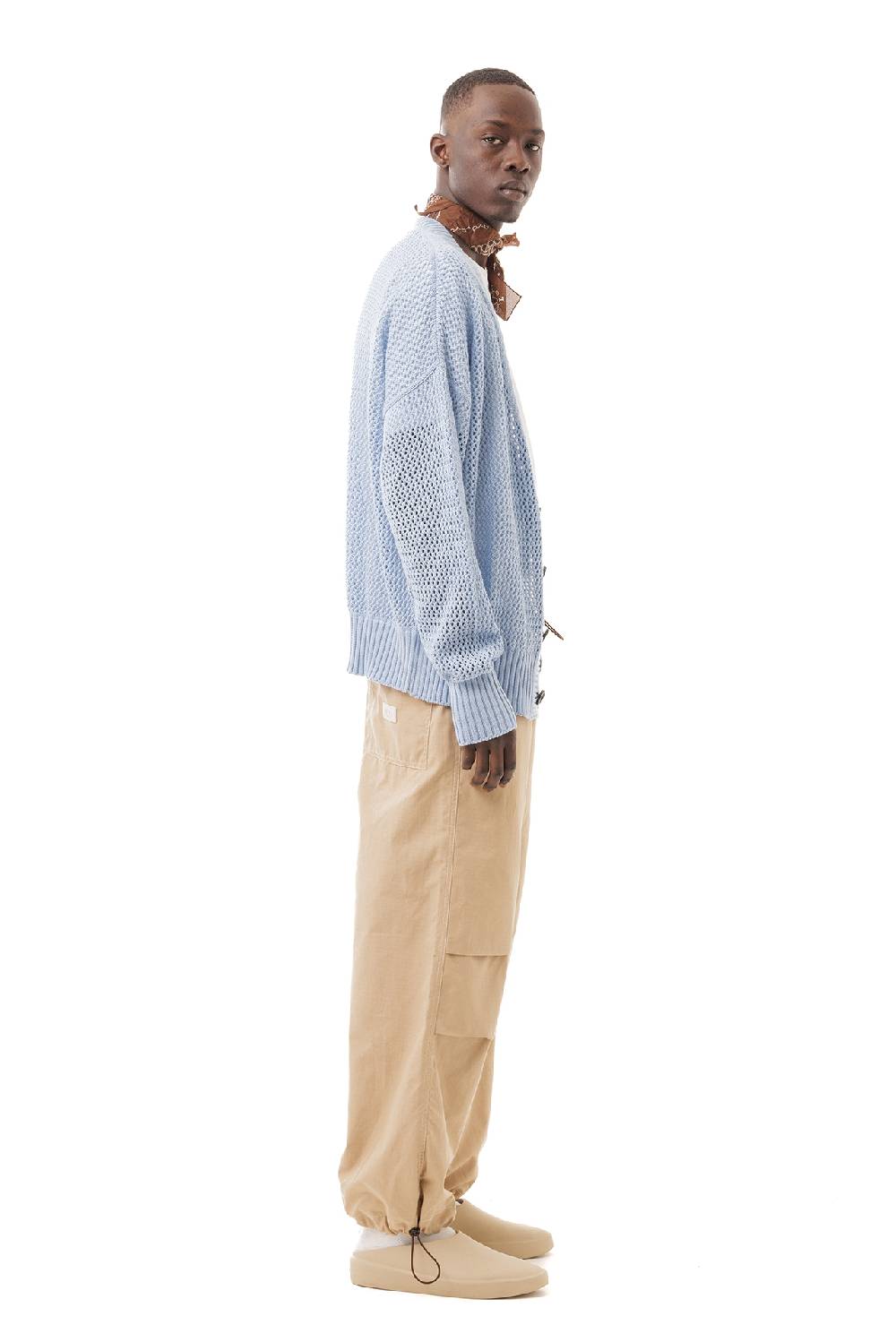 Lc23 Perforated Cardigan Pale Blue Enormi sconti