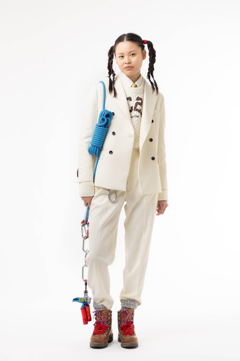 Lc23 Marzotto Wool Cream Blazer In vendita