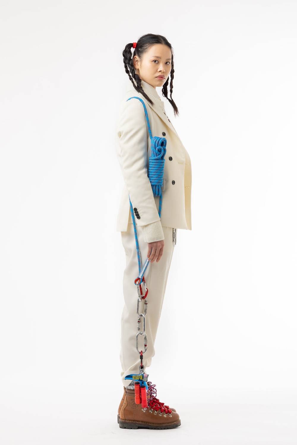 Lc23 Marzotto Wool Cream Blazer In vendita