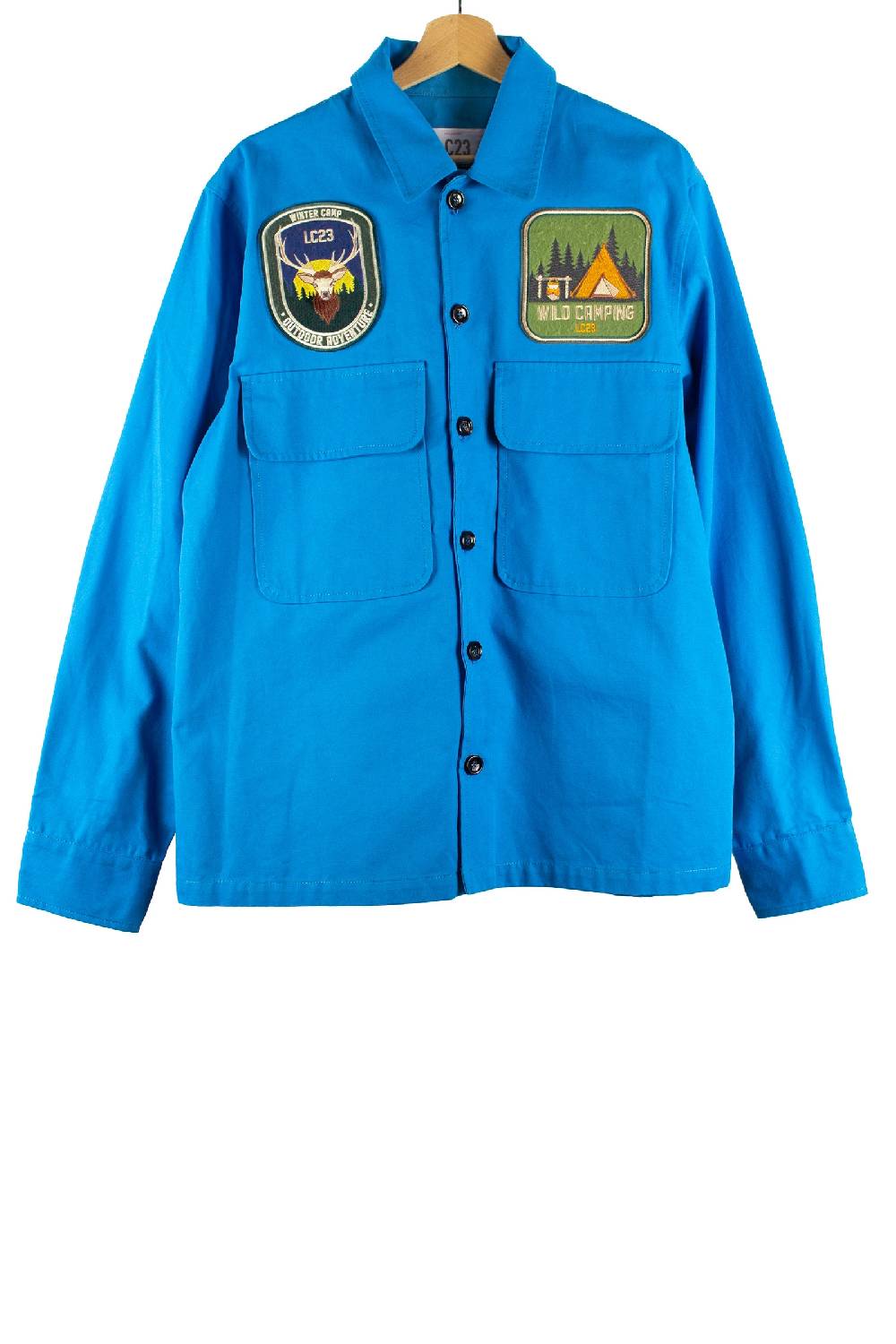 Lc23 Patch Canvas Overshirt Turquoise 50% di sconto per tempo limitato