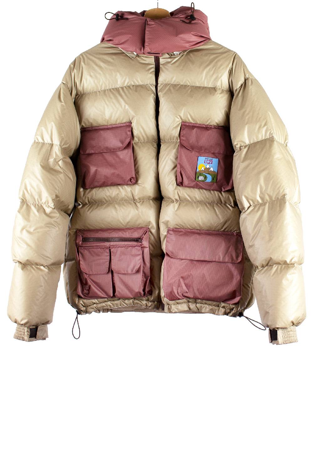 Lc23 Multipocket Down Jacket Beige/Pink Sconti questo mese