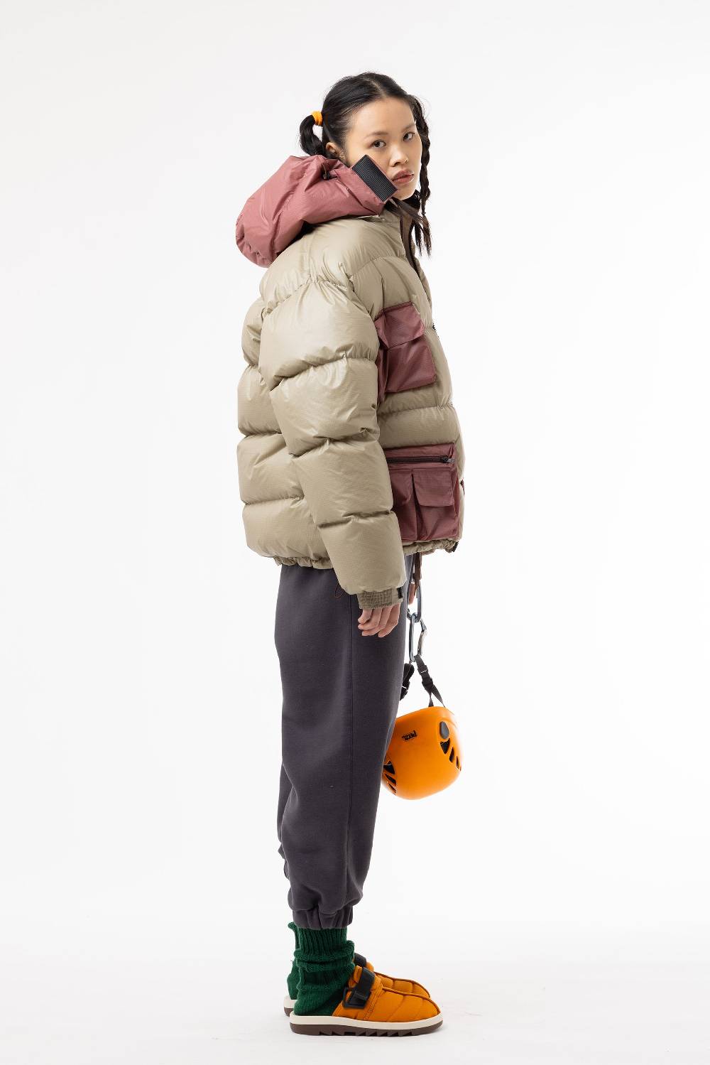 Lc23 Multipocket Down Jacket Beige/Pink Sconti questo mese