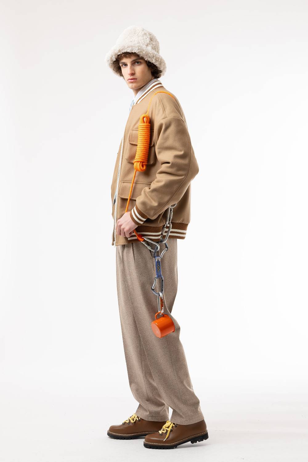 Lc23 Multipocket Varsity jacket Camel Italia