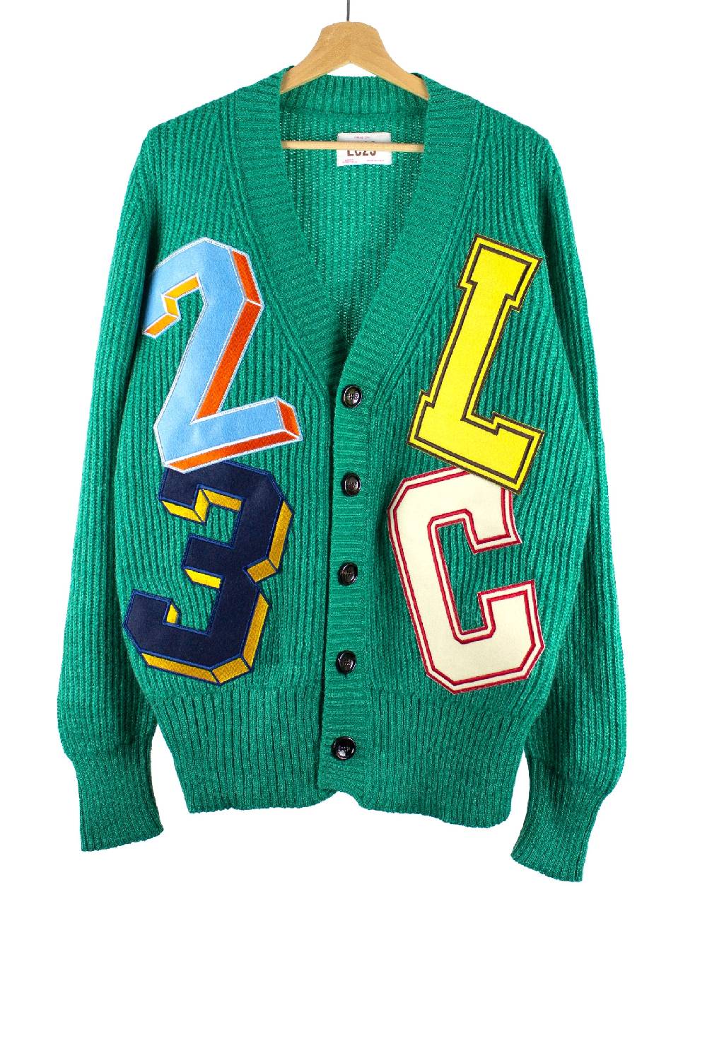 Lc23 Patch Cardigan Green Pezzi Unici