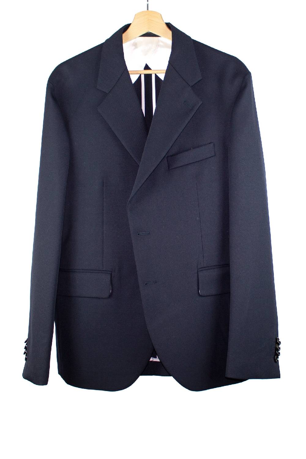 Lc23 Marzotto Wool Navy Blazer Fino Al -60%