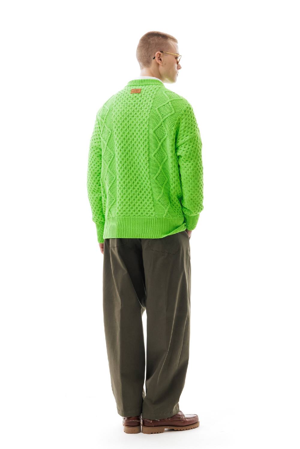 Lc23 Irish Knit Sweater Green Convenienza