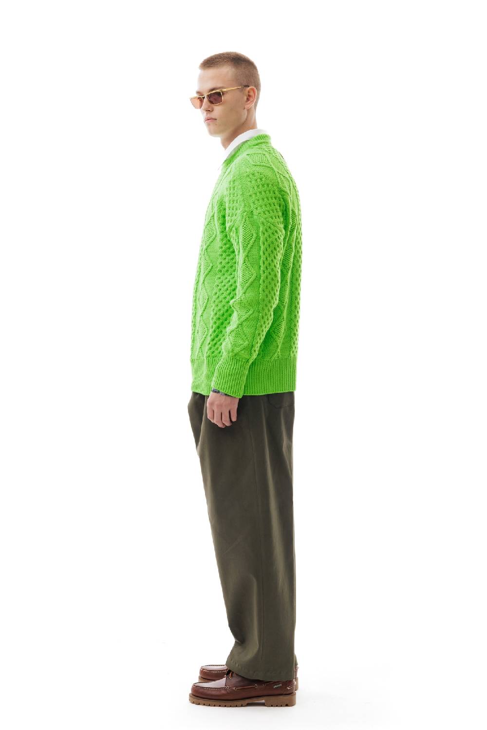 Lc23 Irish Knit Sweater Green Convenienza