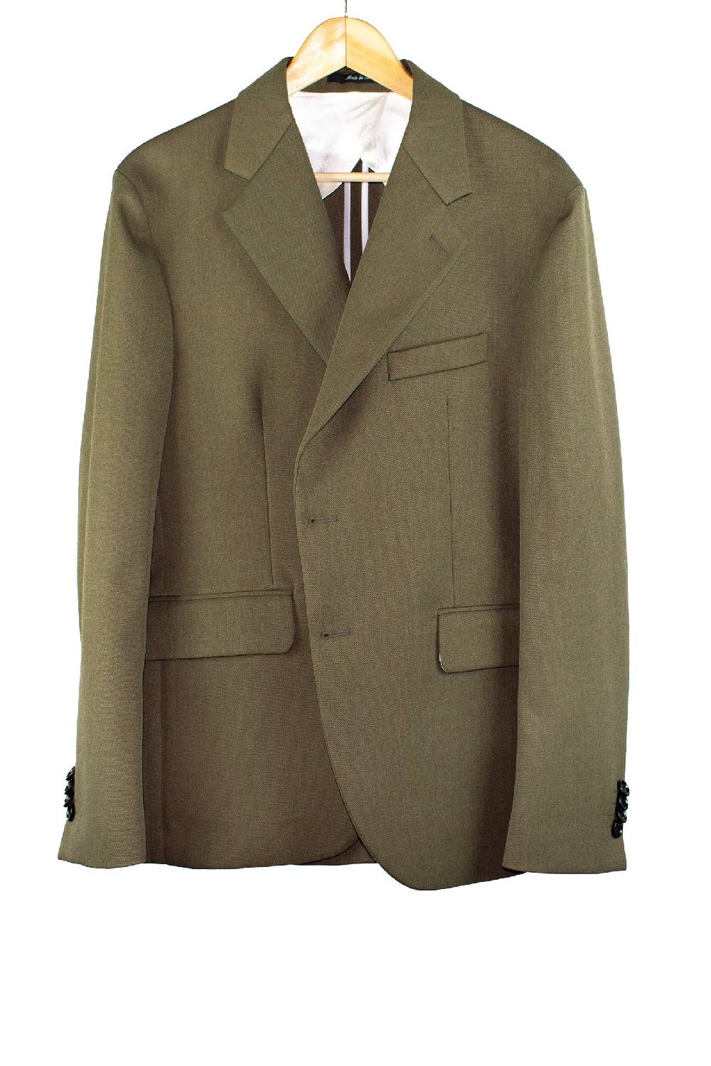 Lc23 Marzotto Wool Olive Blazer Offerta