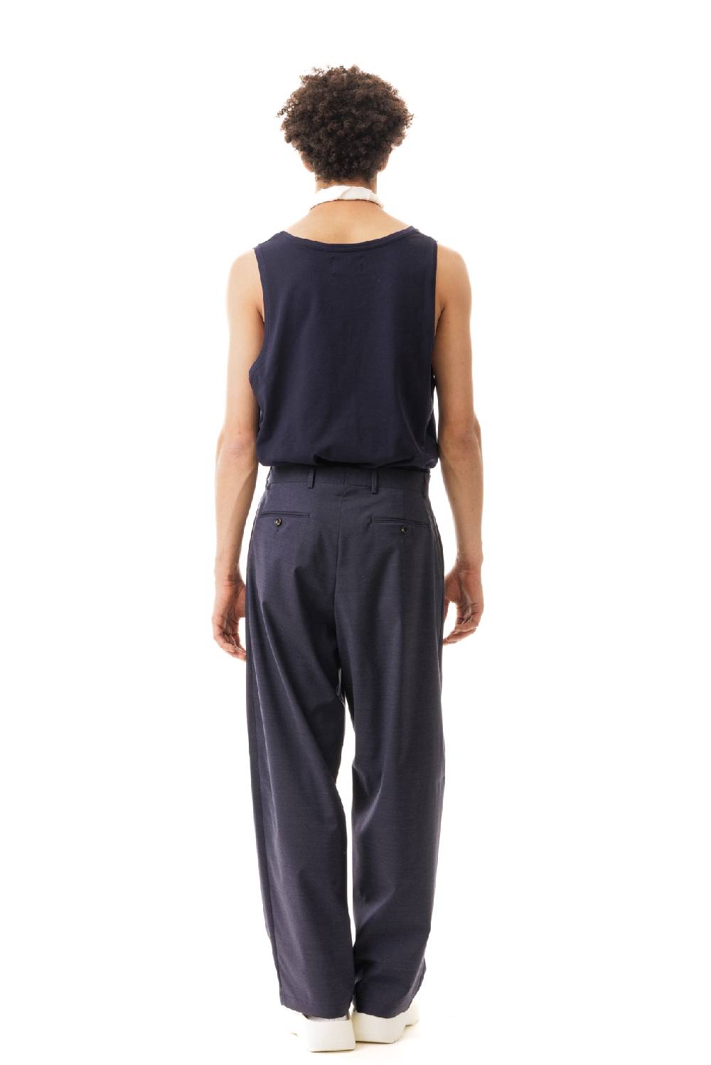 Lc23 Nylon-Wool Trousers Navy Saldi Di Fabbrica