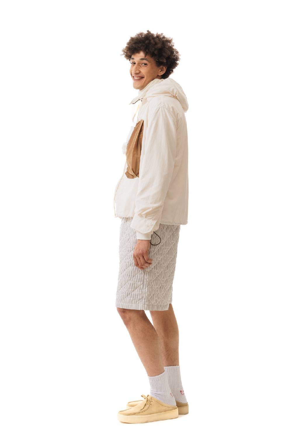 Lc23 Nylon Shirt Cream-Brown Nuova