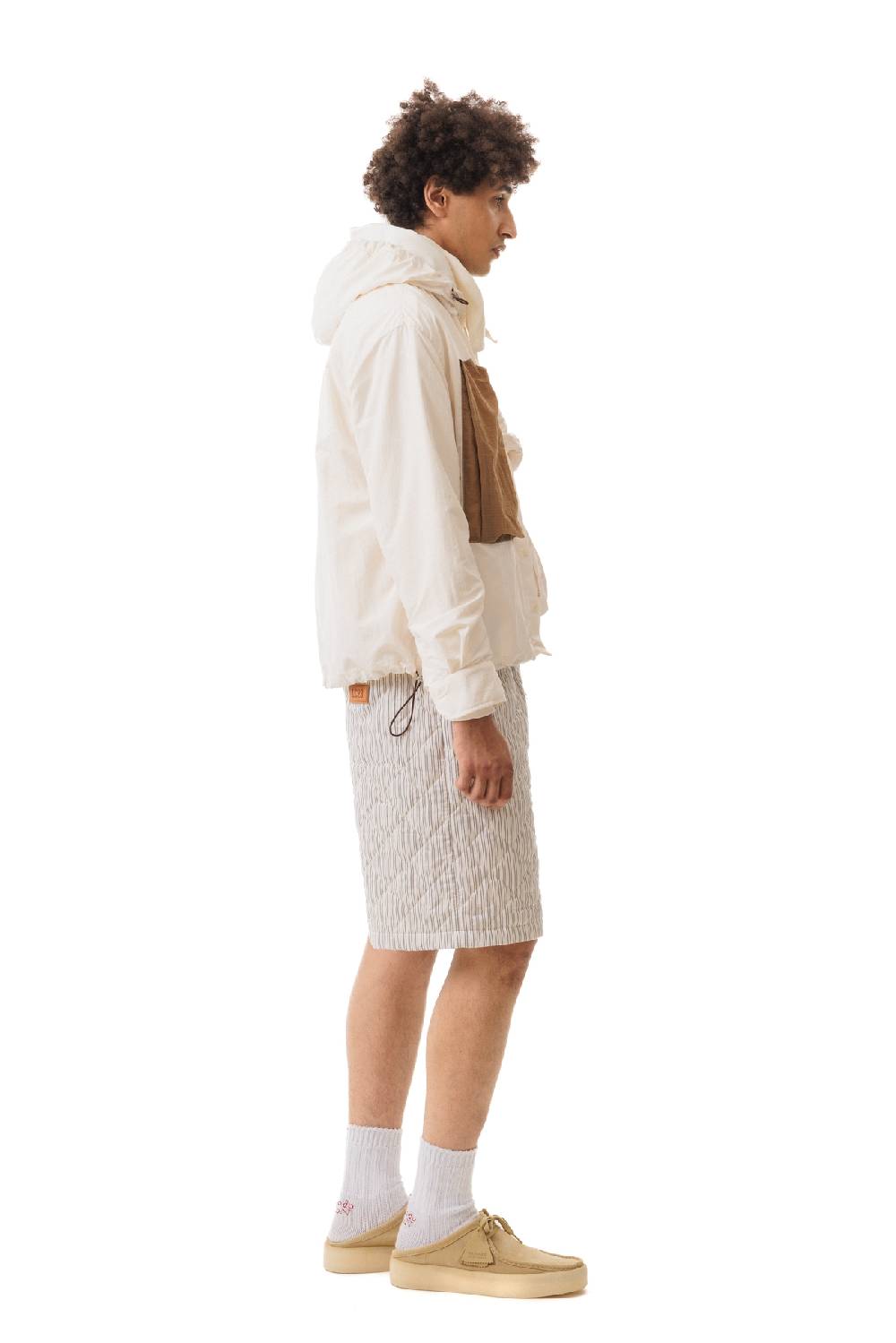 Lc23 Nylon Shirt Cream-Brown Nuova