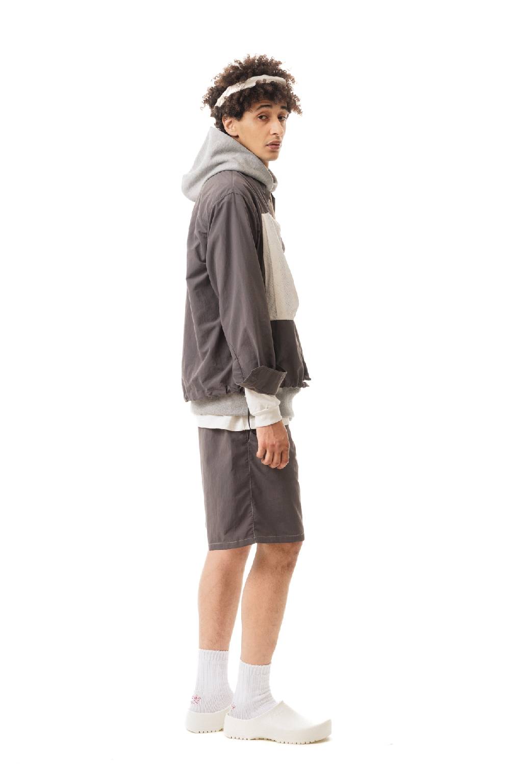 Lc23 Nylon Shirt Grey-Cream Moda