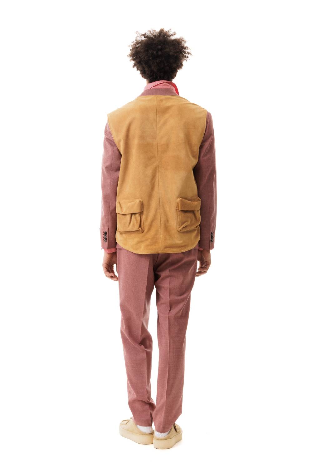 Lc23 Multipocket Suede Vest Camel Spedizione gratuita