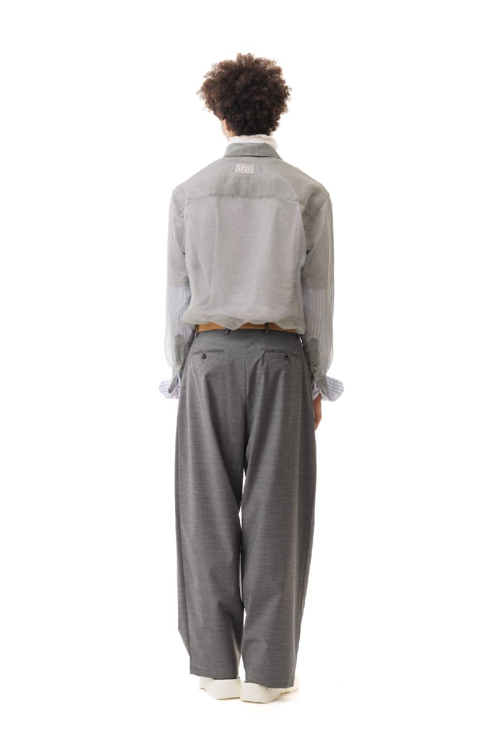 Lc23 Organza Nylon Shirt Grey Sconto di tempo limitato