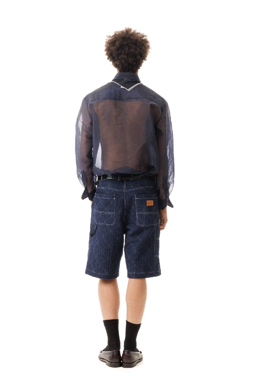 Lc23 Organza Nylon Shirt Navy Negozio online di fabbrica