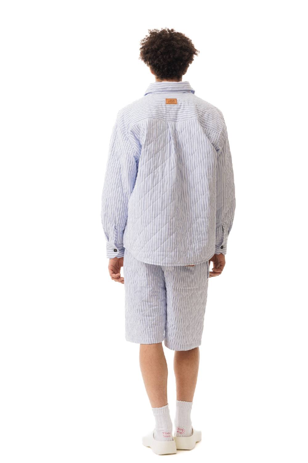 Lc23 Quilted Popeline Overshirt White-Blue Offerta speciale