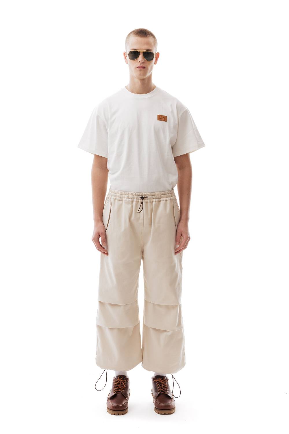 Lc23 Paracadute Pants Cream Offerta Anniversario