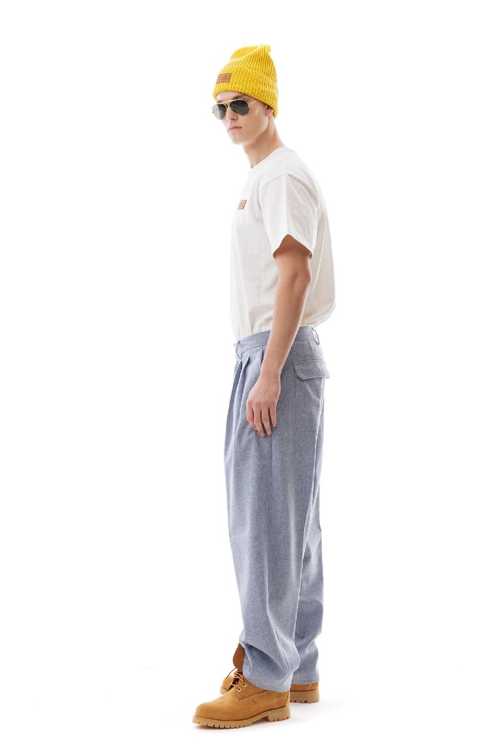 Lc23 Shetland Double Pence Trousers Blue Smaltimento dello stoccaggio