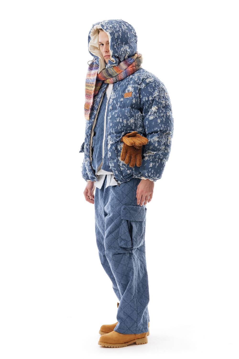 Lc23 Ripped Denim Down Jacket Offerte esclusive