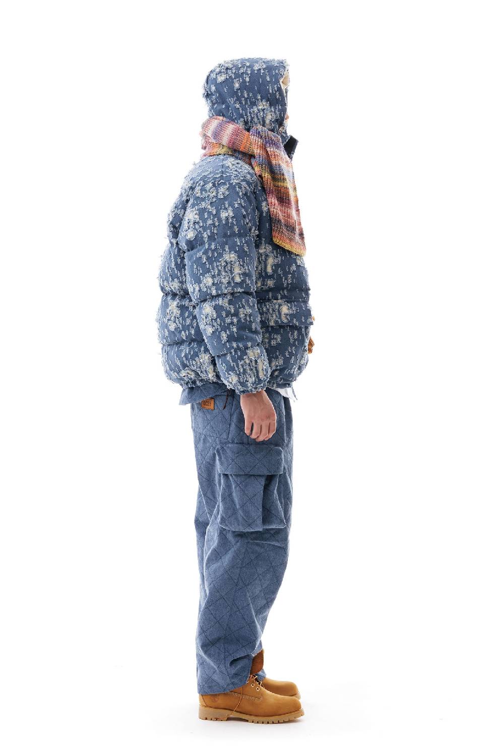 Lc23 Ripped Denim Down Jacket Offerte esclusive