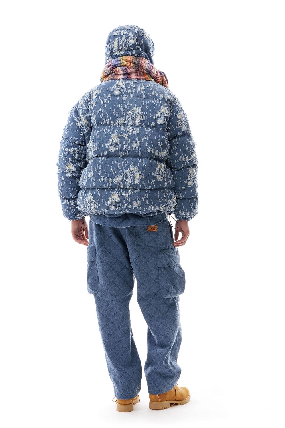 Lc23 Ripped Denim Down Jacket Offerte esclusive