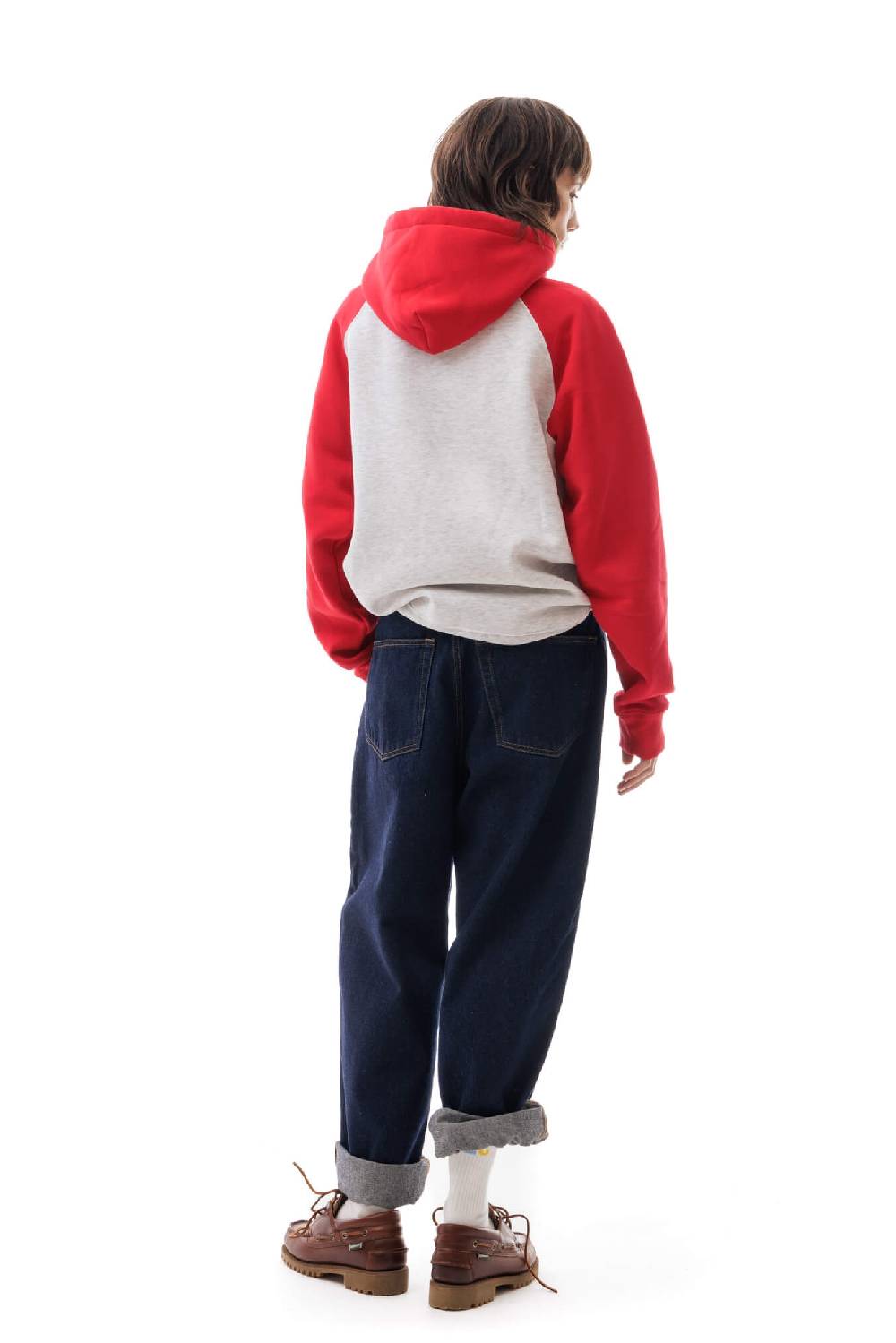 Lc23 Bicolor Hoodie Grey/Red Grandi sconti