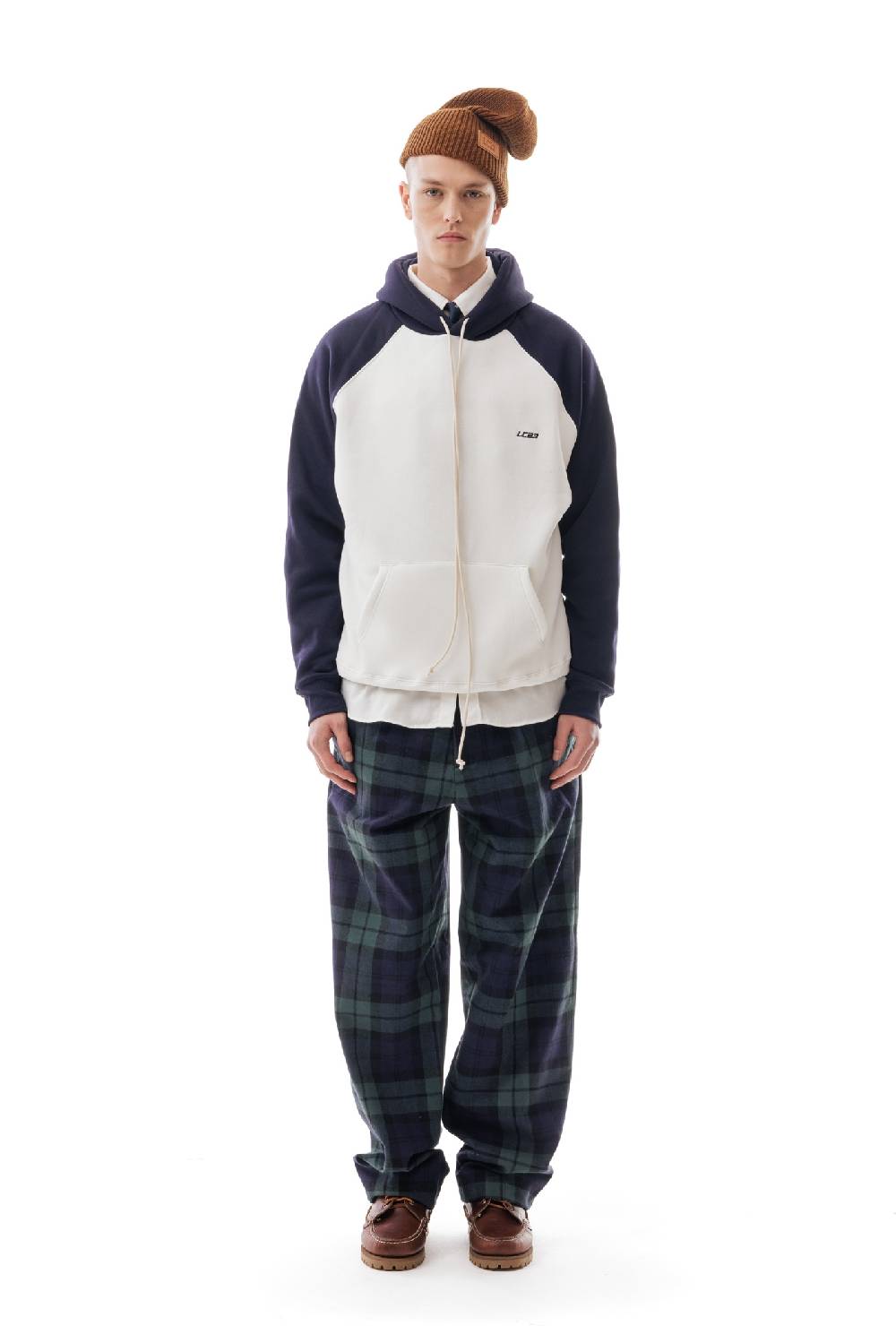 Lc23 Bicolor Hoodie Cream/Navy Nuovi prodotti