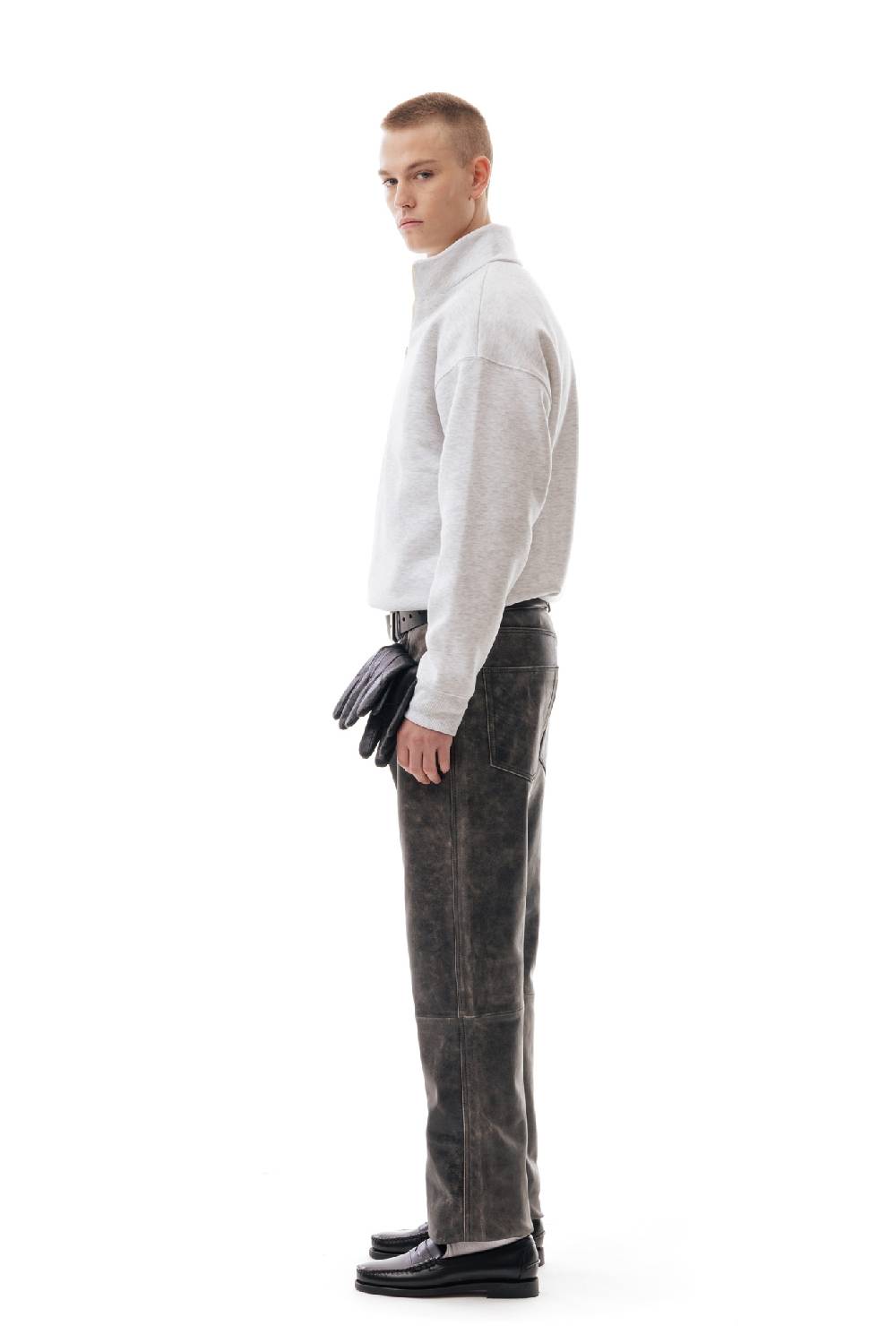 Lc23 Basic Half Zip Sweater Grey Liquidazione