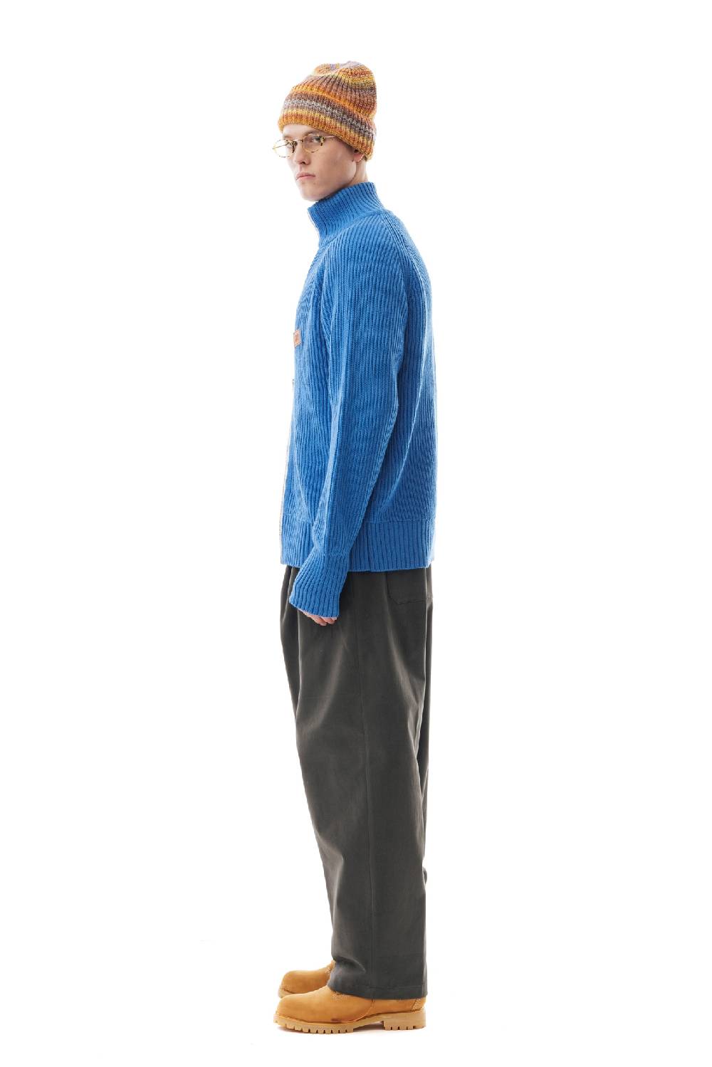 Lc23 English Knit Zip Sweater Blue Offerte giornaliere