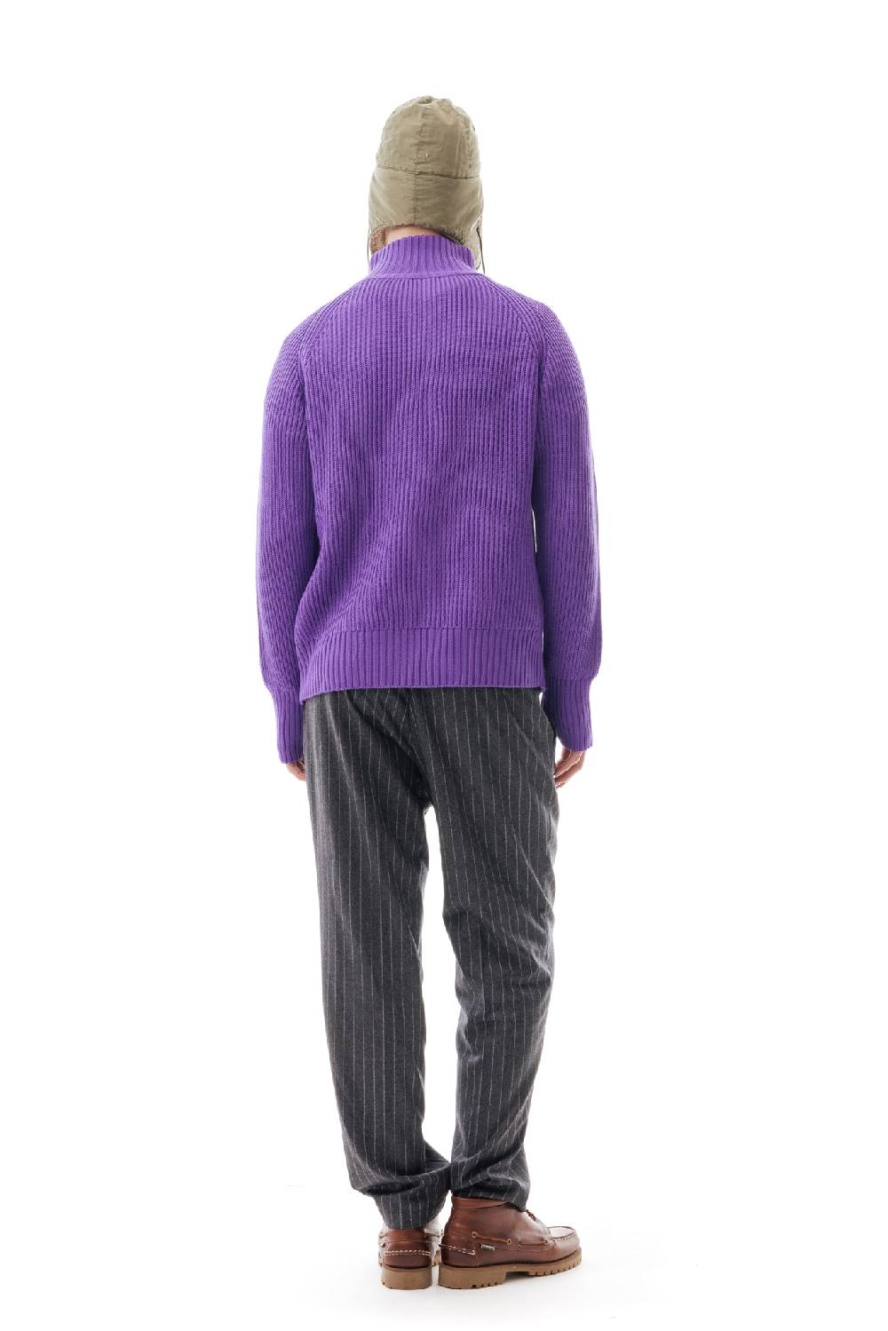 Lc23 English Knit Zip Sweater Purple Enormi risparmi