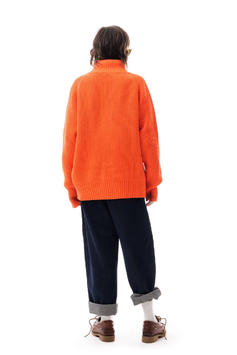 Lc23 English Knit Zip Sweater Orange Sconti VIP
