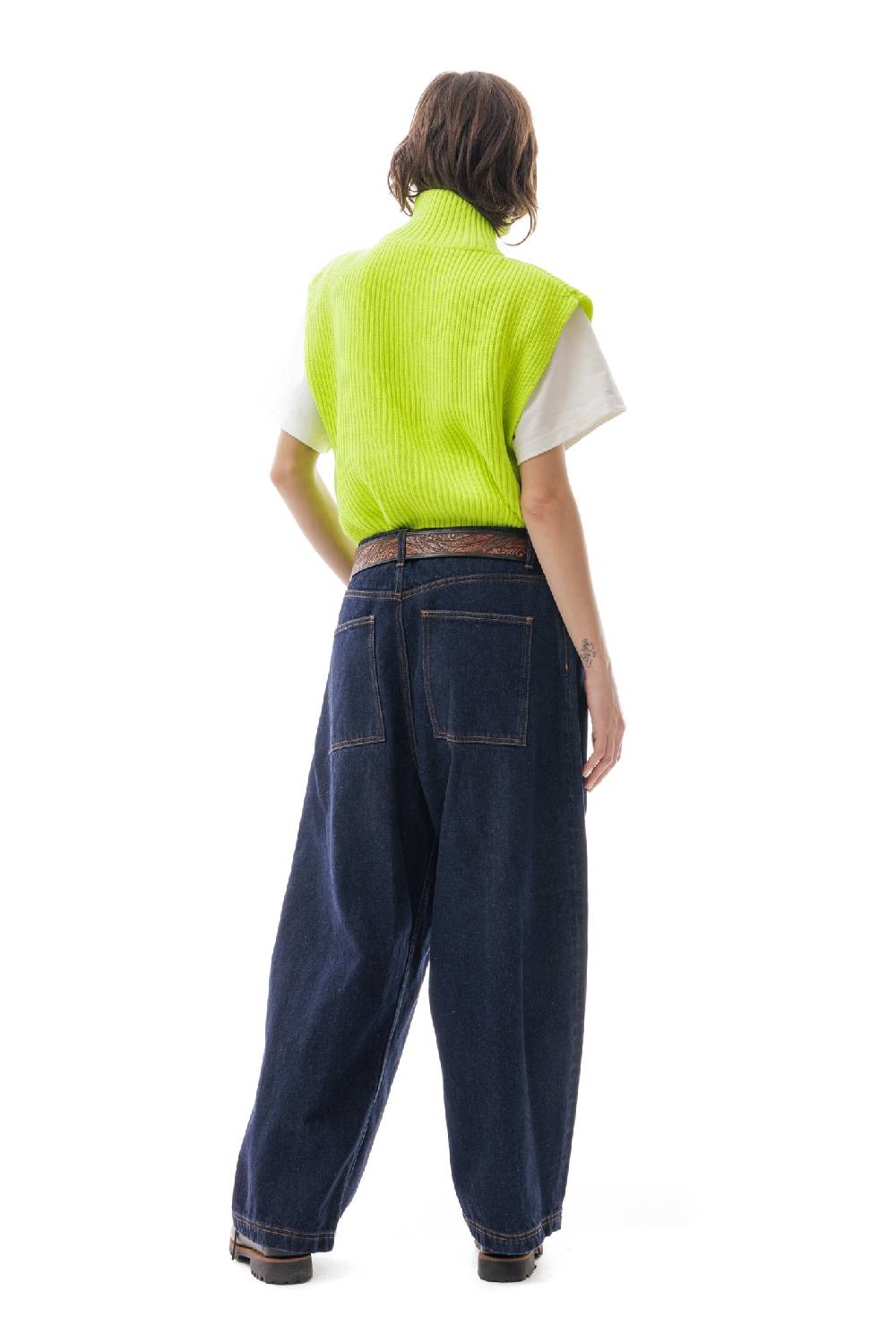 Lc23 English Knit Zip Vest Fluo Yellow Prezzo basso
