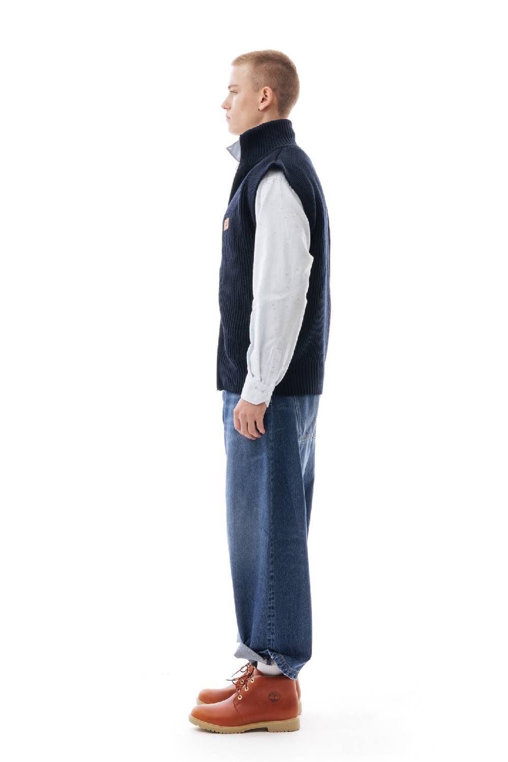 Lc23 English Knit Zip Vest Black Ritorno libero