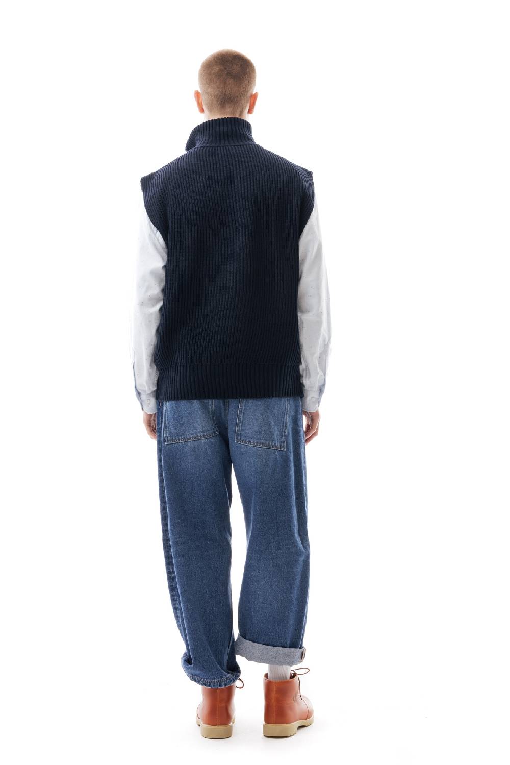 Lc23 English Knit Zip Vest Black Ritorno libero