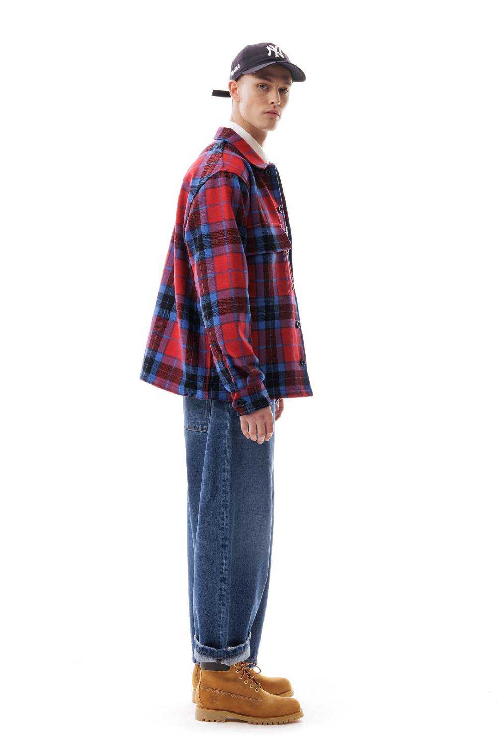 Lc23 Shetland Check Overshirt Blue/Red Latest stili