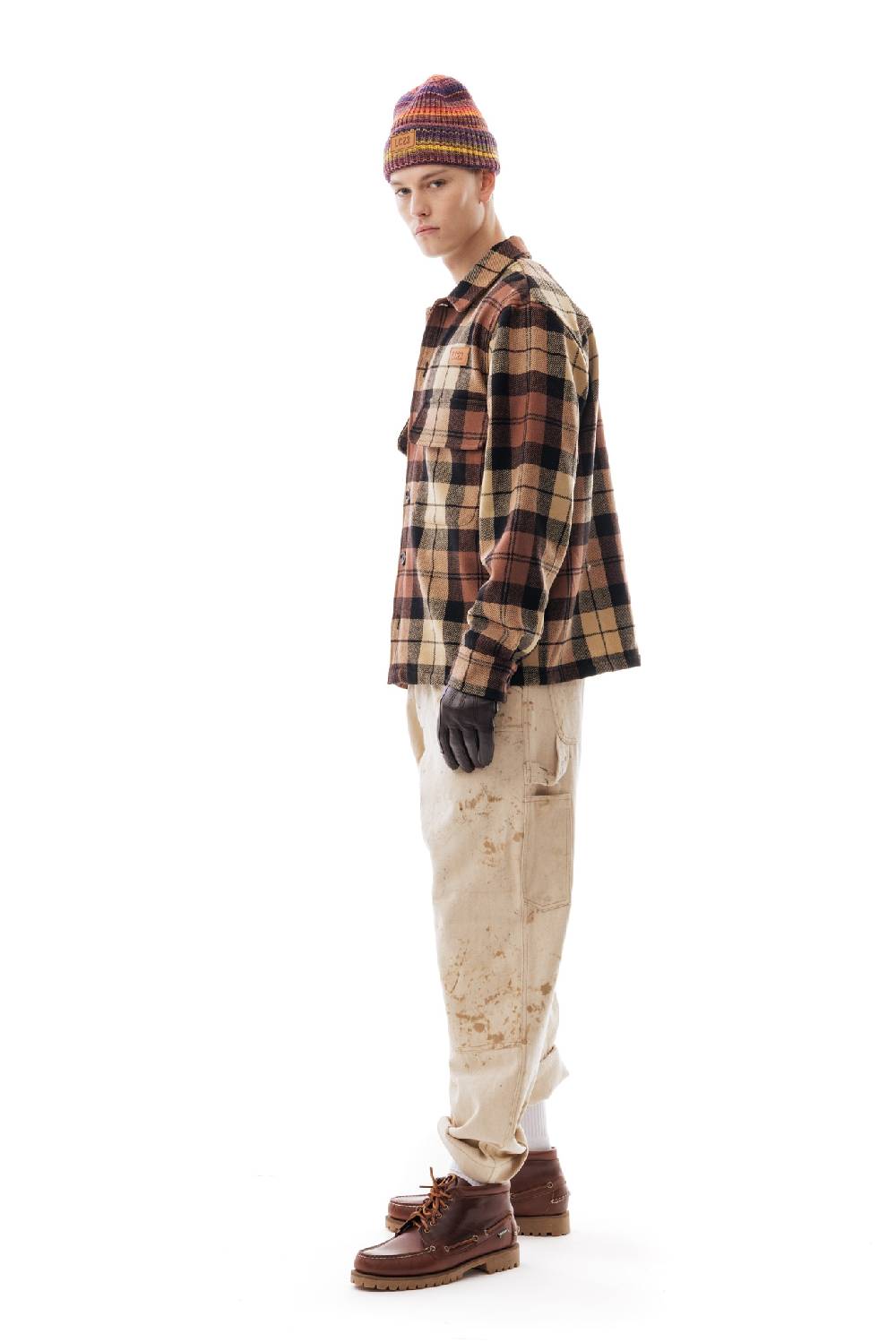 Lc23 Shetland Check Overshirt Beige/Black Ultimi due giorni