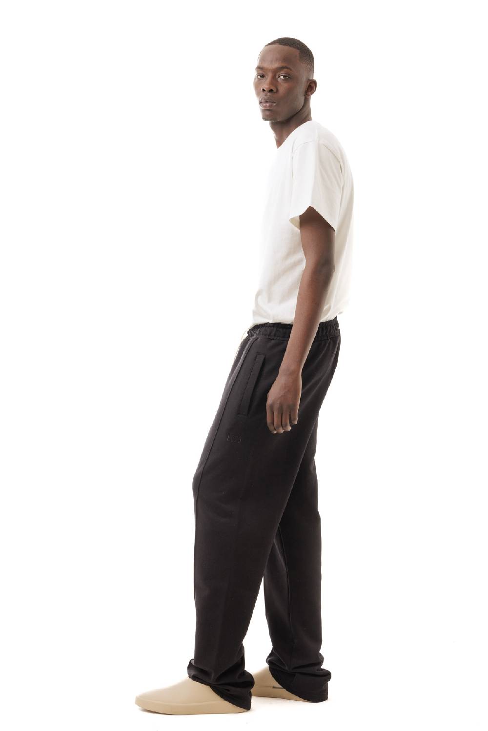 Lc23 Basic Fleece Trousers Black Enormi sconti