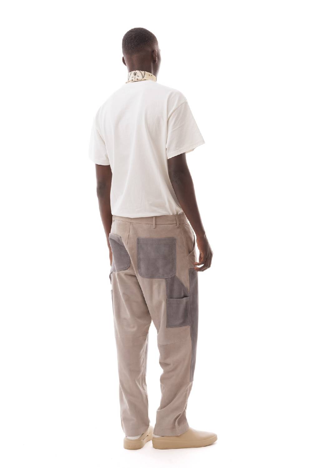 Lc23 Suede Work Trousers Grey In vendita