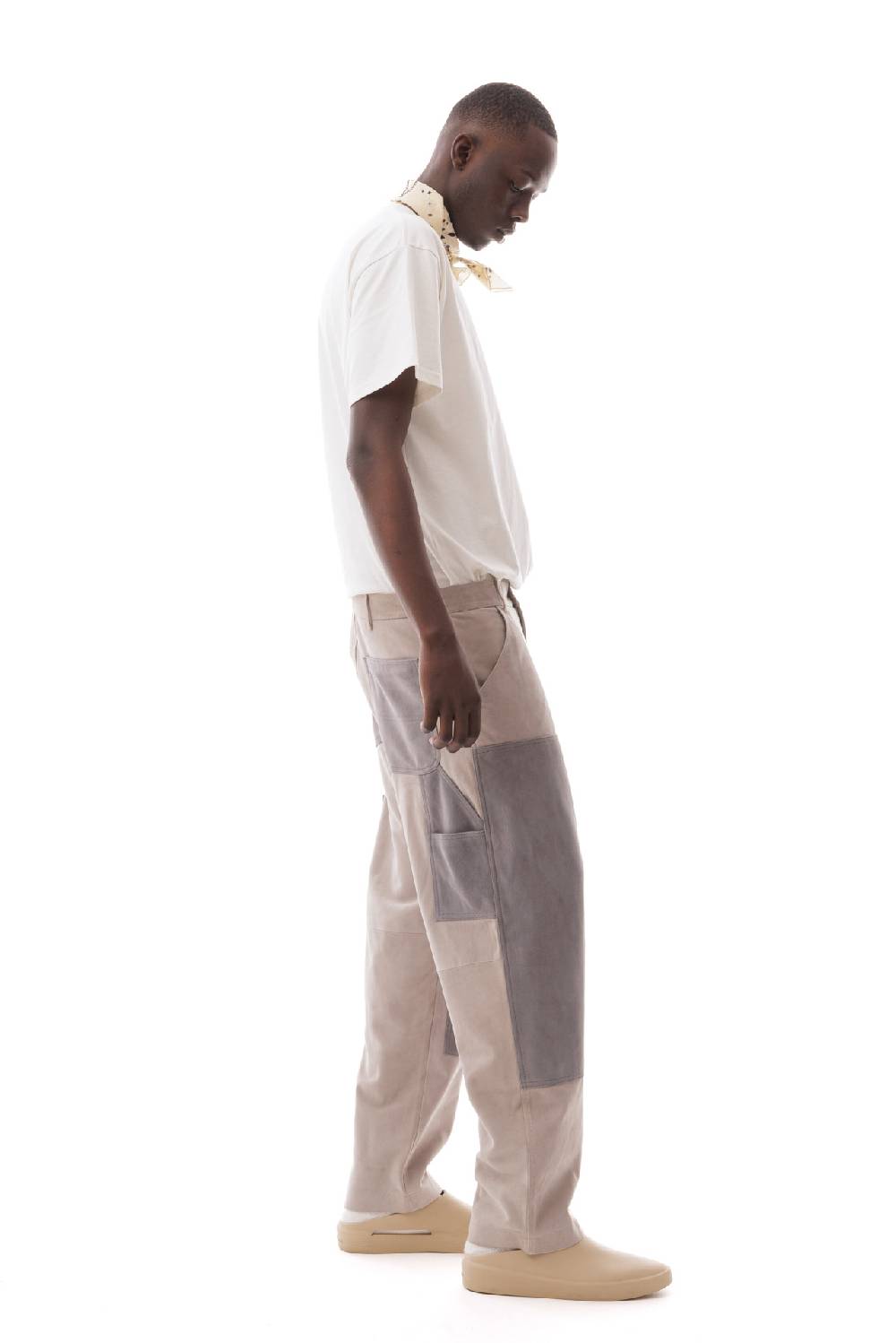 Lc23 Suede Work Trousers Grey In vendita
