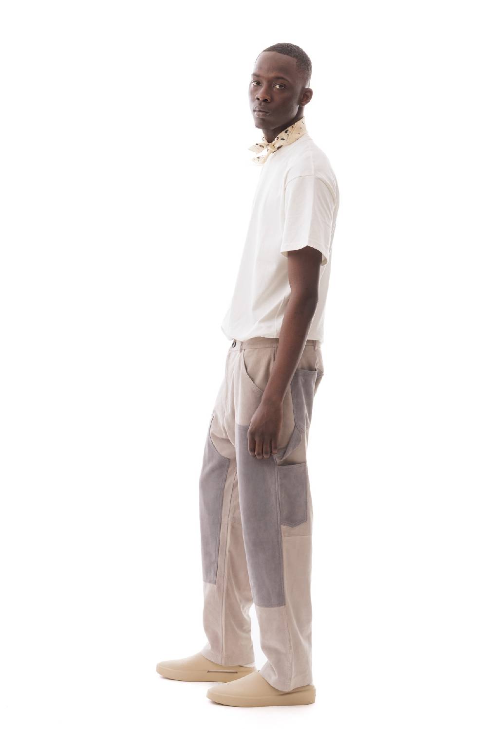 Lc23 Suede Work Trousers Grey In vendita